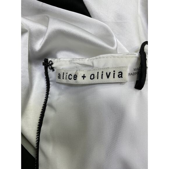 Alice + Olivia 'Rosa' White Satin Handkerchief Slip Dress Size 4 - Picture 4 of 5